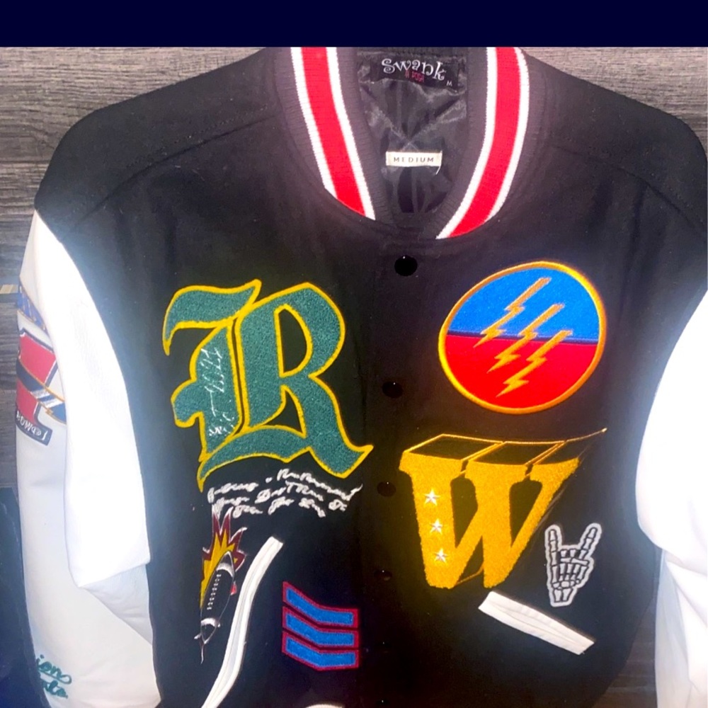 Womens leather Varsity jacket